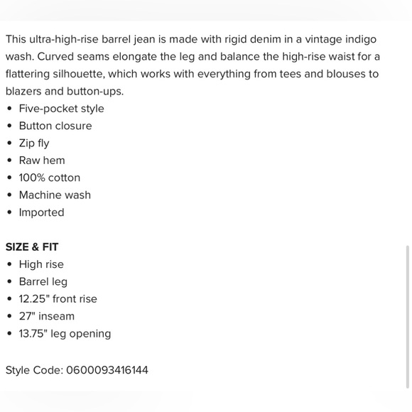 🌸Frame ultra high rise barrel jeans - Picture 5 of 5